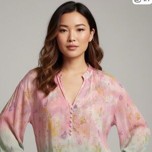 Pilcro Floral Pastel Blouse size M